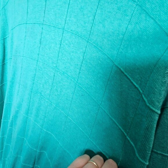 Paul Fredrick Green Textured Silk Knit Lightweight Sweater Half Sleeve Womens L - Picture 6 of 10